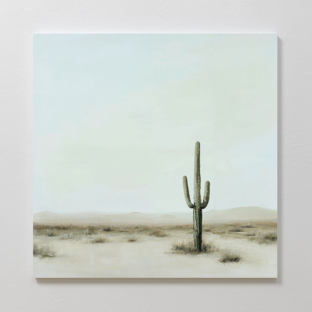Sentinel of the Quiet Dawn – neutral-toned desert canvas wall art print by Aspire Prints