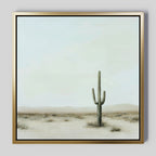 Sentinel of the Quiet Dawn – neutral-toned desert canvas wall art print by Aspire Prints