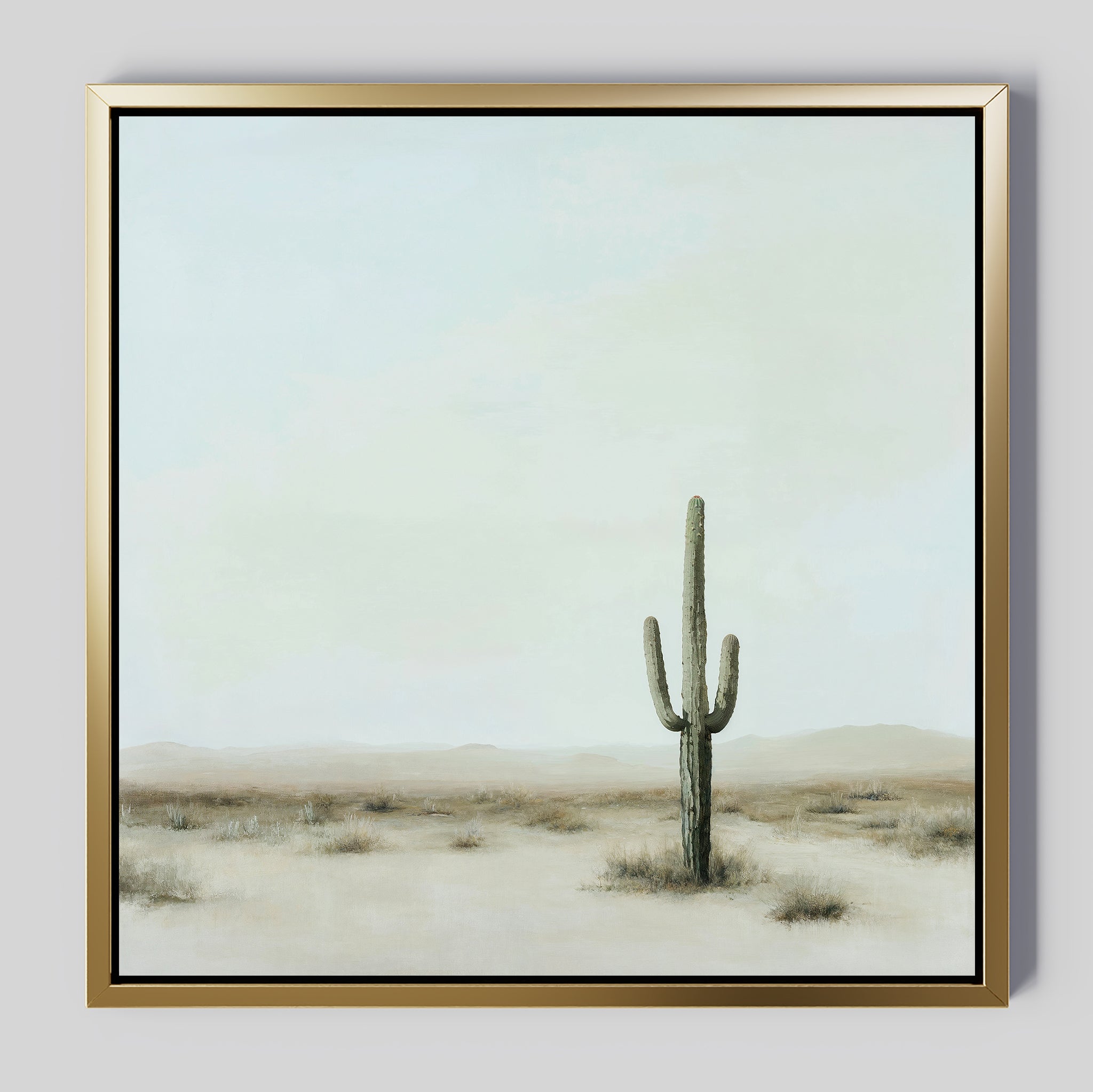 Sentinel of the Quiet Dawn – neutral-toned desert canvas wall art print by Aspire Prints