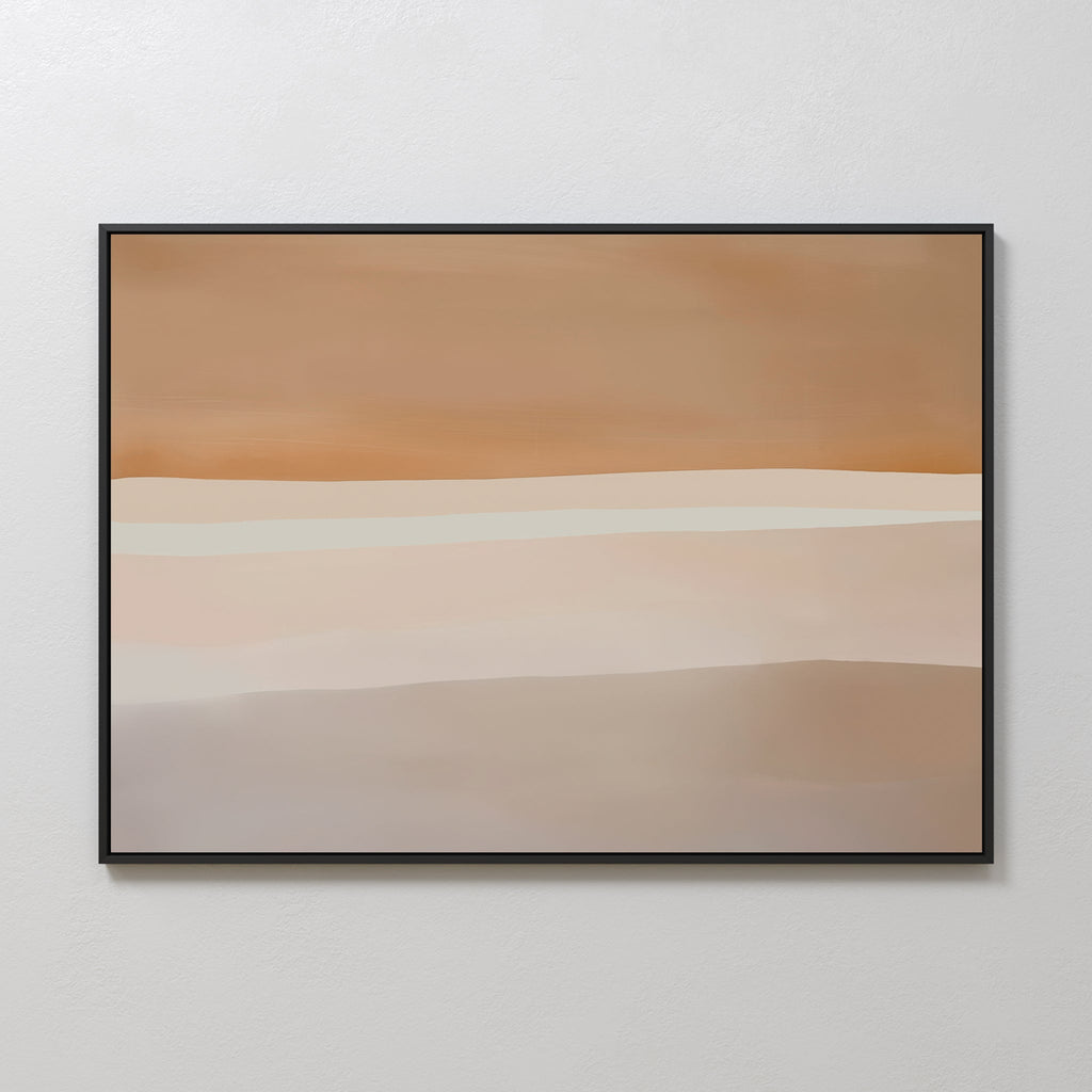 Whispers of the Dunes – beige and white abstract canvas wall art print by Aspire Prints