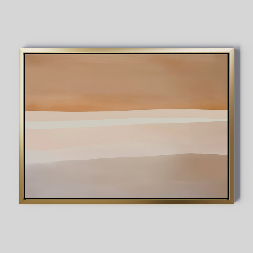 Whispers of the Dunes – beige and white abstract canvas wall art print by Aspire Prints
