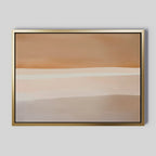 Whispers of the Dunes – beige and white abstract canvas wall art print by Aspire Prints
