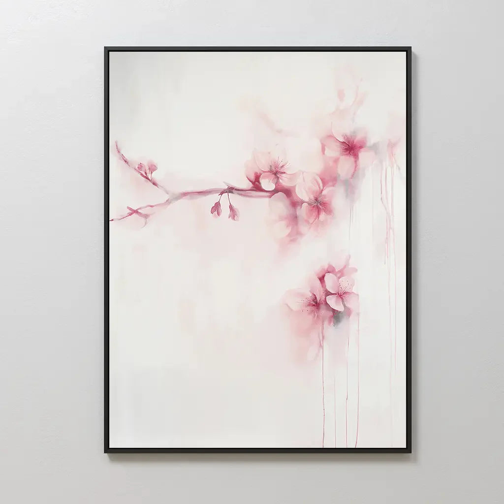 Whispers of Spring Canvas Print – blush pink botanical canvas wall art print by Aspire Prints