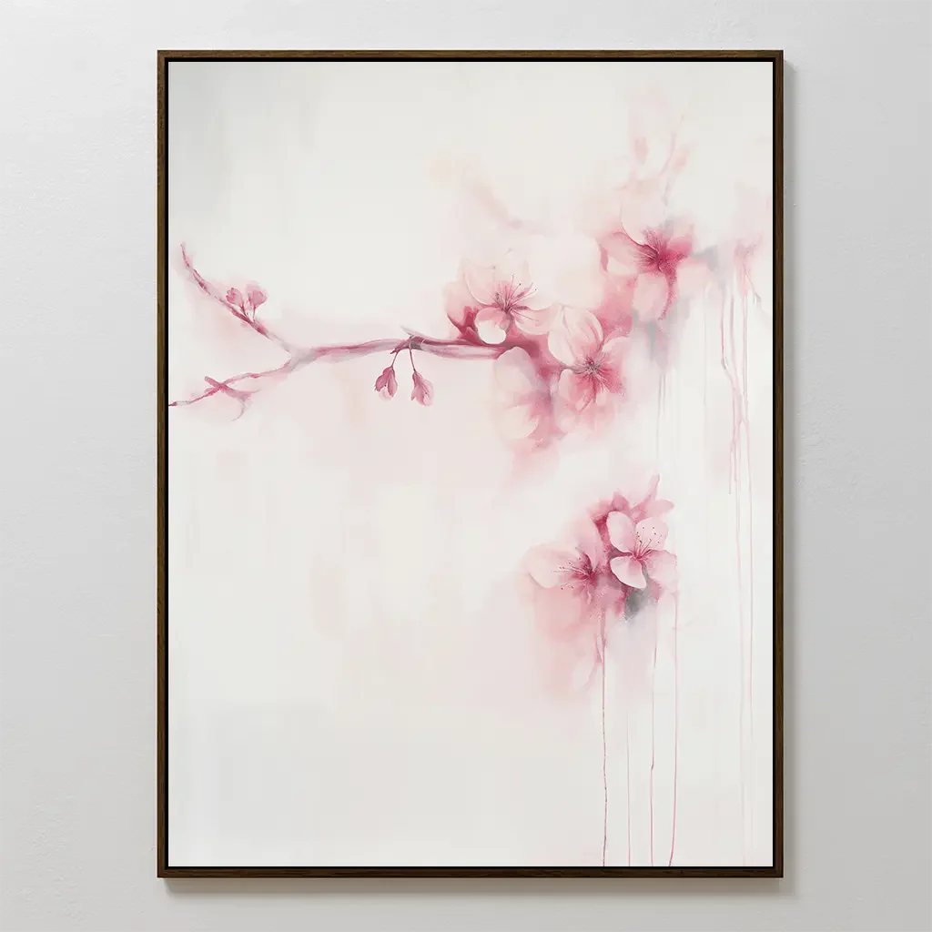 Whispers of Spring Canvas Print – blush pink botanical canvas wall art print by Aspire Prints