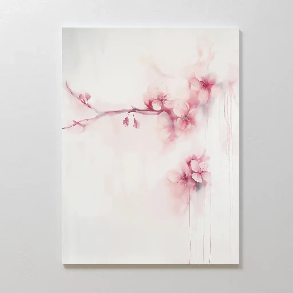 Whispers of Spring Canvas Print – blush pink botanical canvas wall art print by Aspire Prints