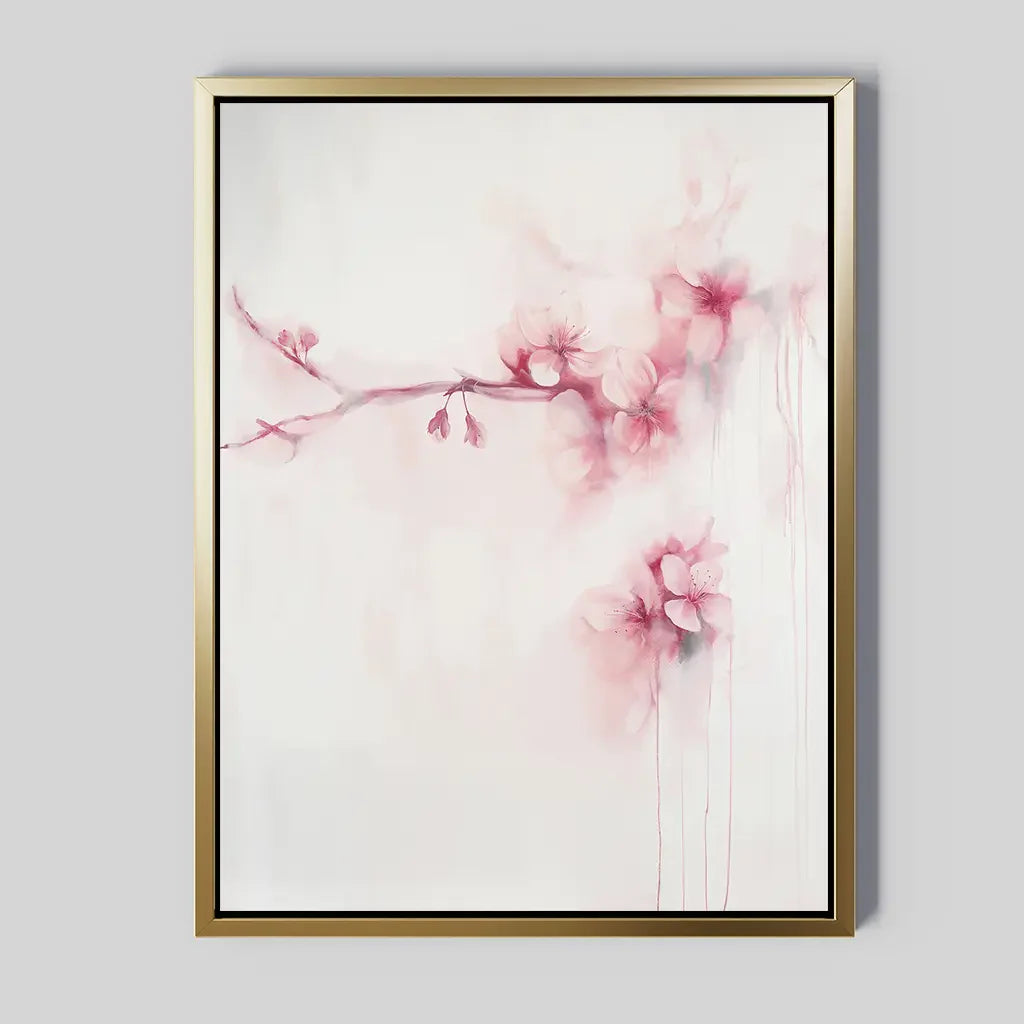 Whispers of Spring Canvas Print – blush pink botanical canvas wall art print by Aspire Prints