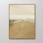 Whispers of the Shoreline Canvas Print – beige and white coastal canvas wall art print by Aspire Prints