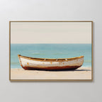 Tides of Stillness – neutral-toned vintage canvas wall art print by Aspire Prints