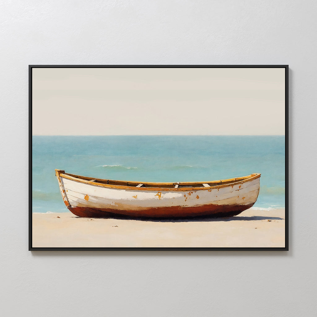 Tides of Stillness – neutral-toned vintage canvas wall art print by Aspire Prints
