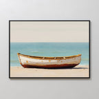 Tides of Stillness – neutral-toned vintage canvas wall art print by Aspire Prints