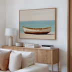Tides of Stillness – neutral-toned vintage canvas wall art print by Aspire Prints