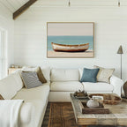 Tides of Stillness – neutral-toned vintage canvas wall art print by Aspire Prints