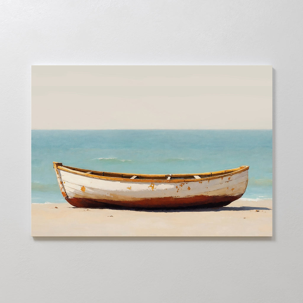 Tides of Stillness – neutral-toned vintage canvas wall art print by Aspire Prints