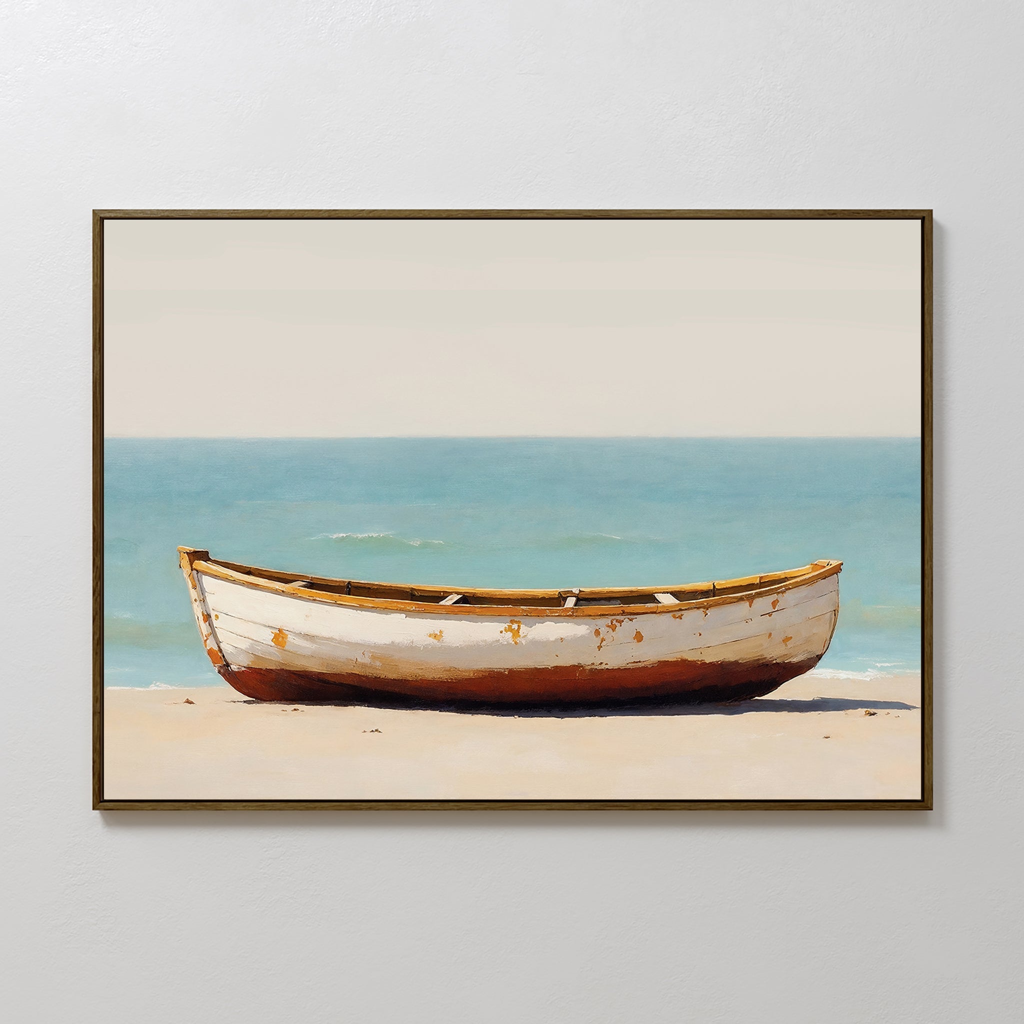 Tides of Stillness – neutral-toned vintage canvas wall art print by Aspire Prints