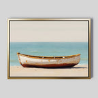 Tides of Stillness – neutral-toned vintage canvas wall art print by Aspire Prints