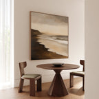 Whispering Tide – earthy brown vintage canvas wall art print by Aspire Prints