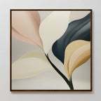 Whispers in Marble – neutral-toned botanical canvas wall art print by Aspire Prints