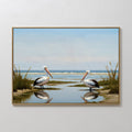 Where the Tide Listens – neutral-toned vintage canvas wall art print by Aspire Prints