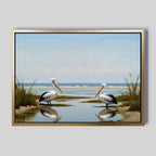 Where the Tide Listens – neutral-toned vintage canvas wall art print by Aspire Prints