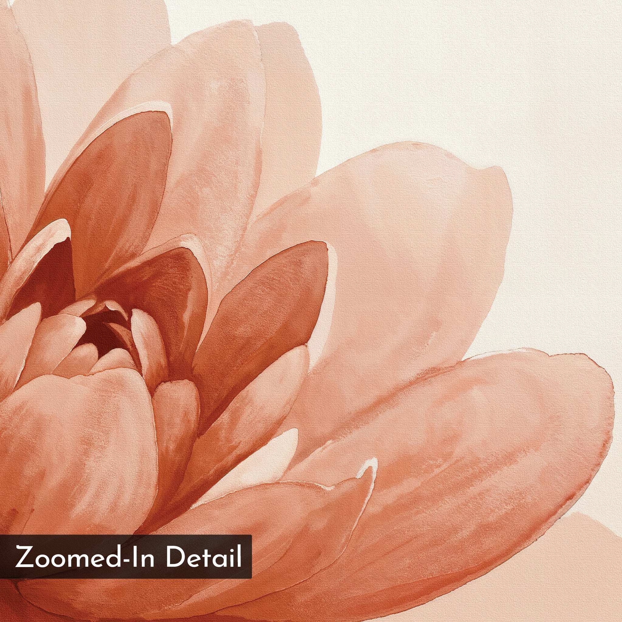 Petals in Amber Light – neutral-toned botanical canvas wall art print by Aspire Prints