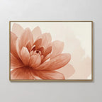 Petals in Amber Light – neutral-toned botanical canvas wall art print by Aspire Prints