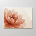 Petals in Amber Light – neutral-toned botanical canvas wall art print by Aspire Prints