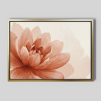 Petals in Amber Light – neutral-toned botanical canvas wall art print by Aspire Prints