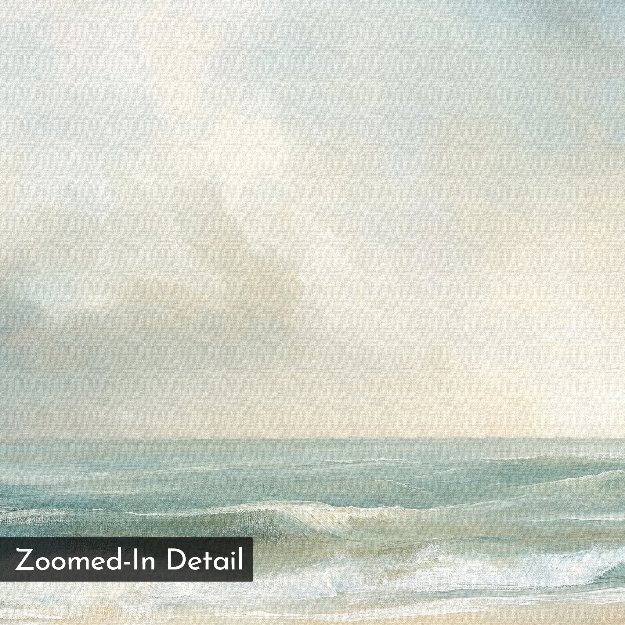 Whispering Tides at Dawn – blue vintage canvas wall art print by Aspire Prints