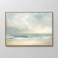 Whispering Tides at Dawn – blue vintage canvas wall art print by Aspire Prints