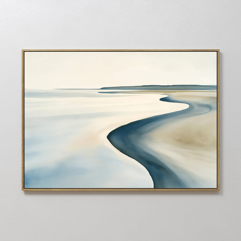 Where the Tide Whispers – blue coastal canvas wall art print by Aspire Prints