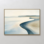 Where the Tide Whispers – blue coastal canvas wall art print by Aspire Prints