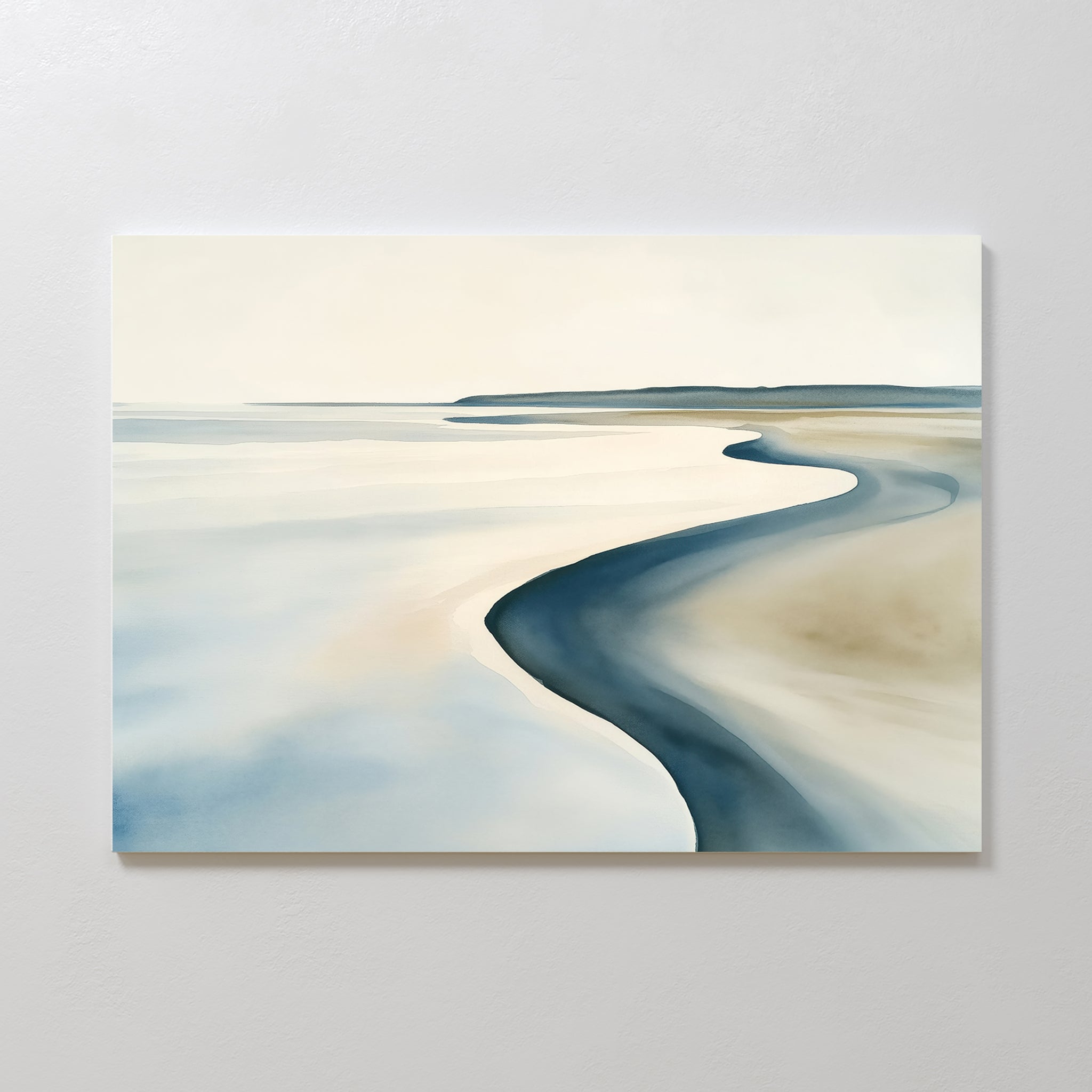 Where the Tide Whispers – blue coastal canvas wall art print by Aspire Prints