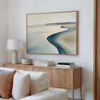 Where the Tide Whispers – blue coastal canvas wall art print by Aspire Prints