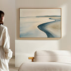 Where the Tide Whispers – blue coastal canvas wall art print by Aspire Prints