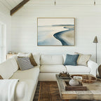 Where the Tide Whispers – blue coastal canvas wall art print by Aspire Prints