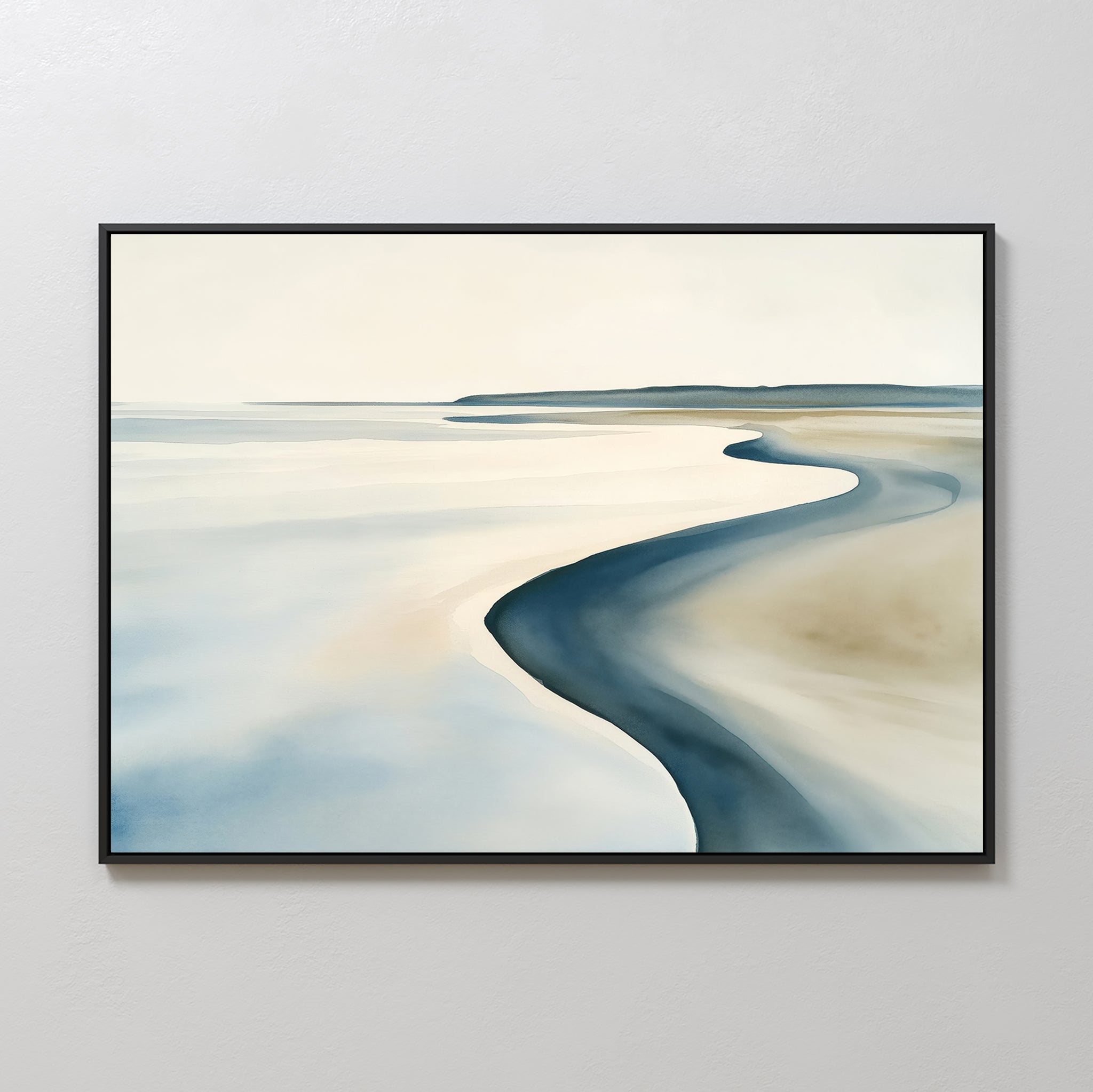 Where the Tide Whispers – blue coastal canvas wall art print by Aspire Prints