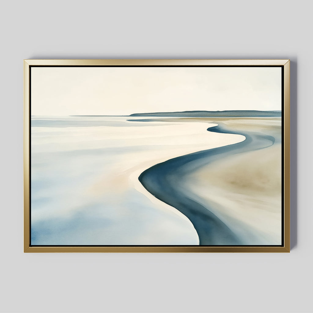 Where the Tide Whispers – blue coastal canvas wall art print by Aspire Prints