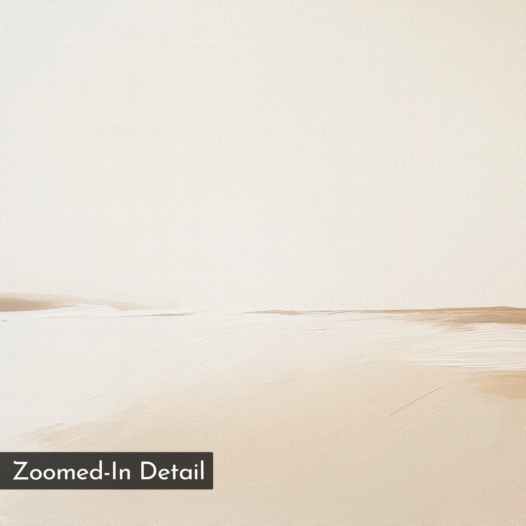 Whispers of the Dunes – beige and white desert canvas wall art print by Aspire Prints