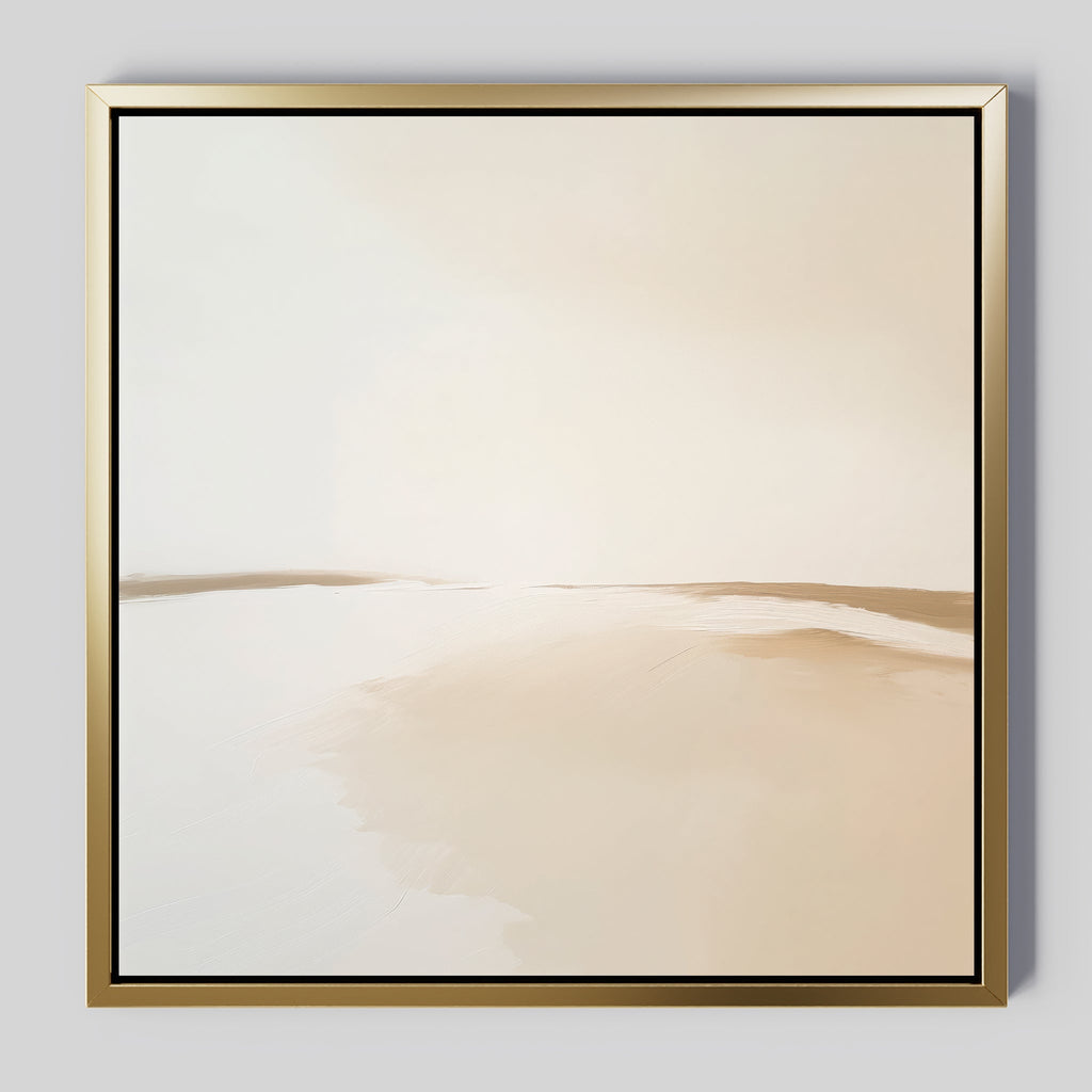 Whispering Sands at First Light Canvas Print – beige and white desert canvas wall art print by Aspire Prints