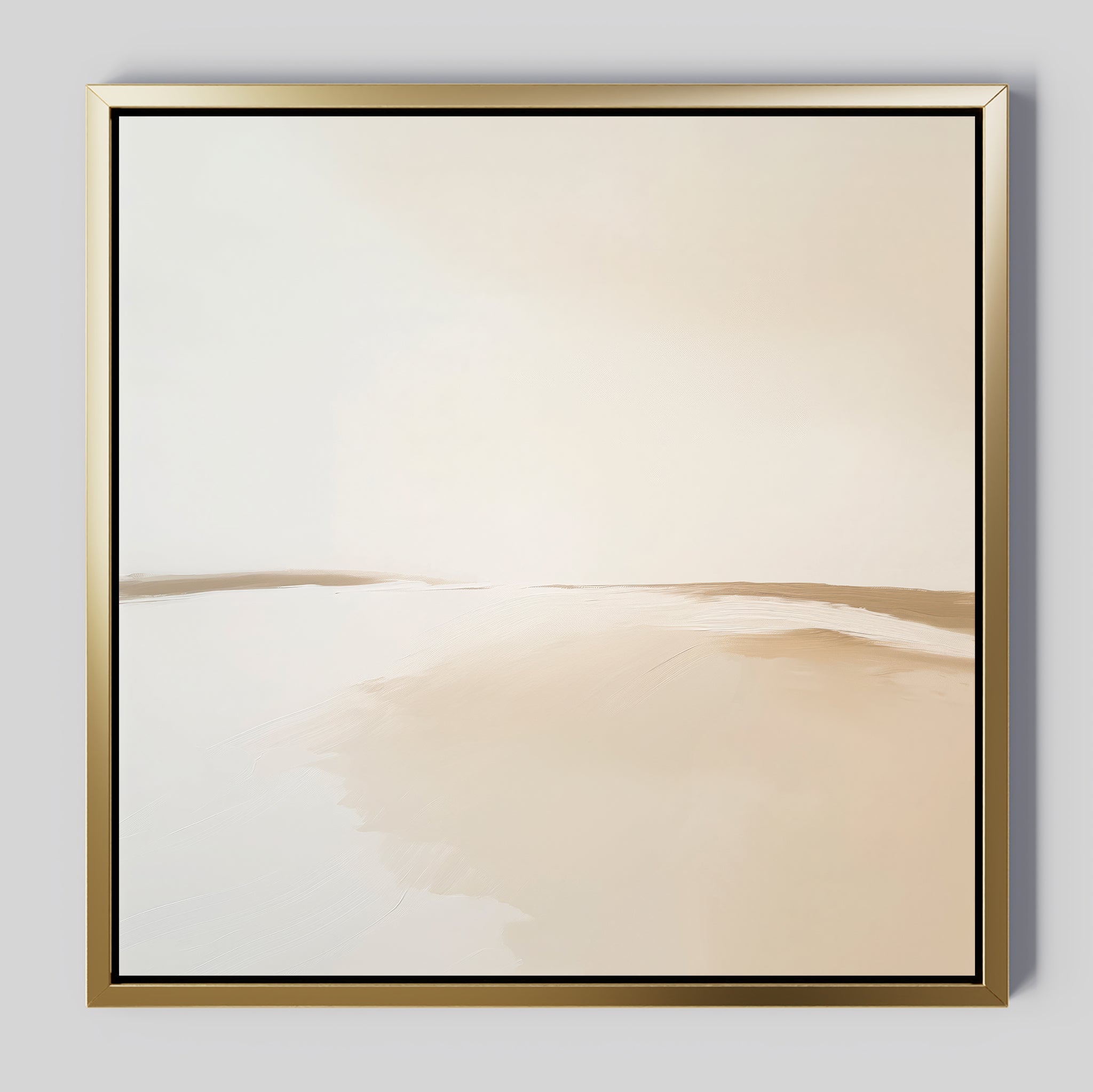 Whispering Sands at First Light Canvas Print – beige and white desert canvas wall art print by Aspire Prints