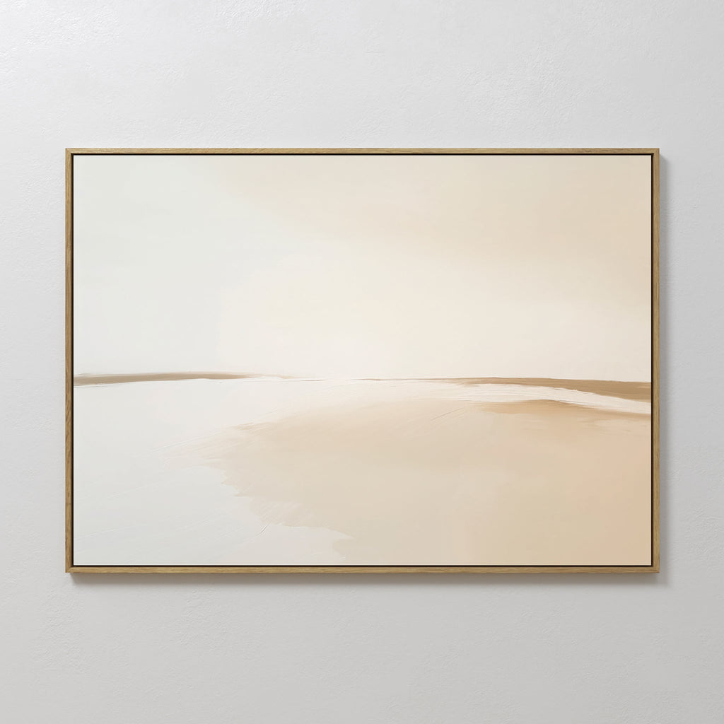 Whispers of the Dunes – beige and white desert canvas wall art print by Aspire Prints