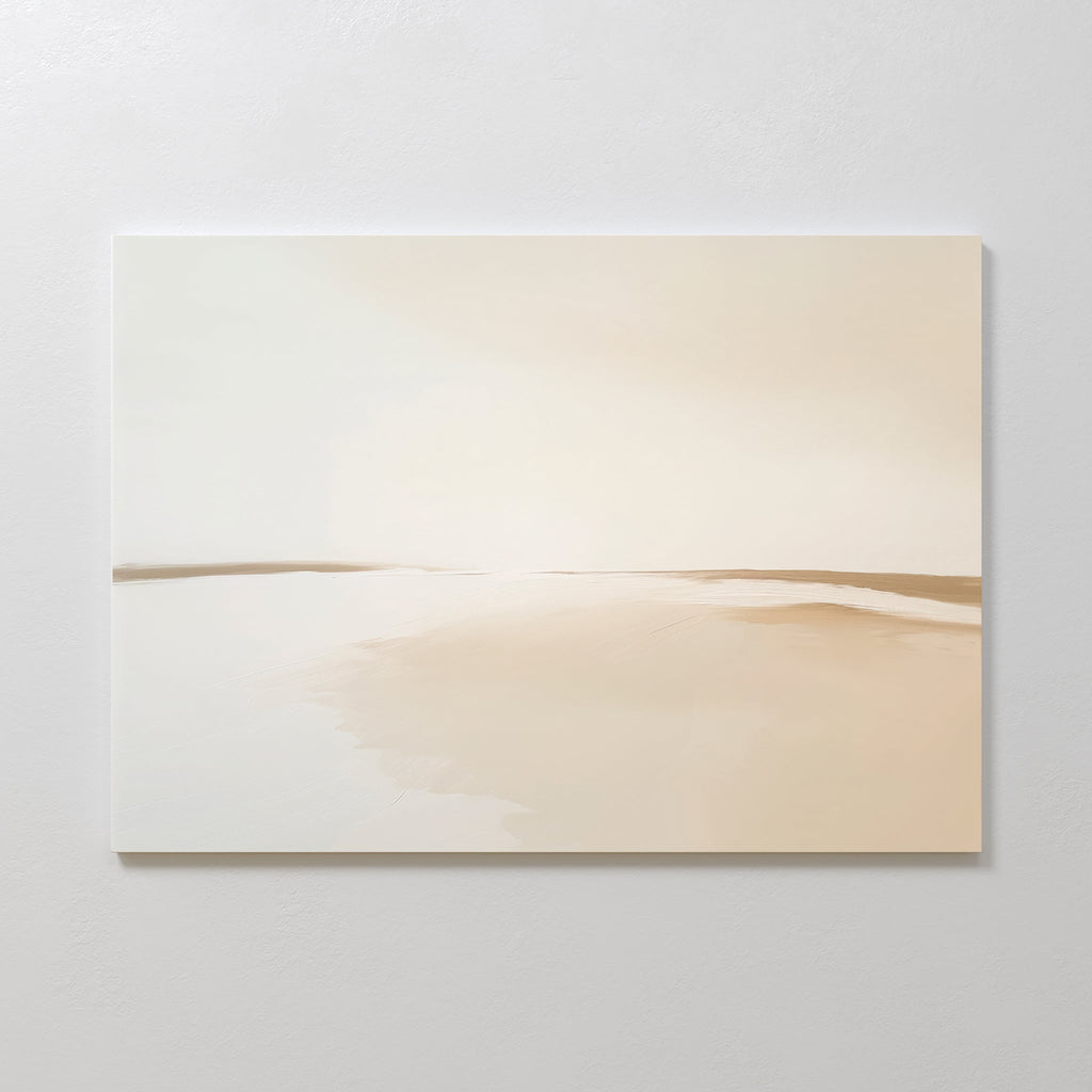 Whispers of the Dunes – beige and white desert canvas wall art print by Aspire Prints
