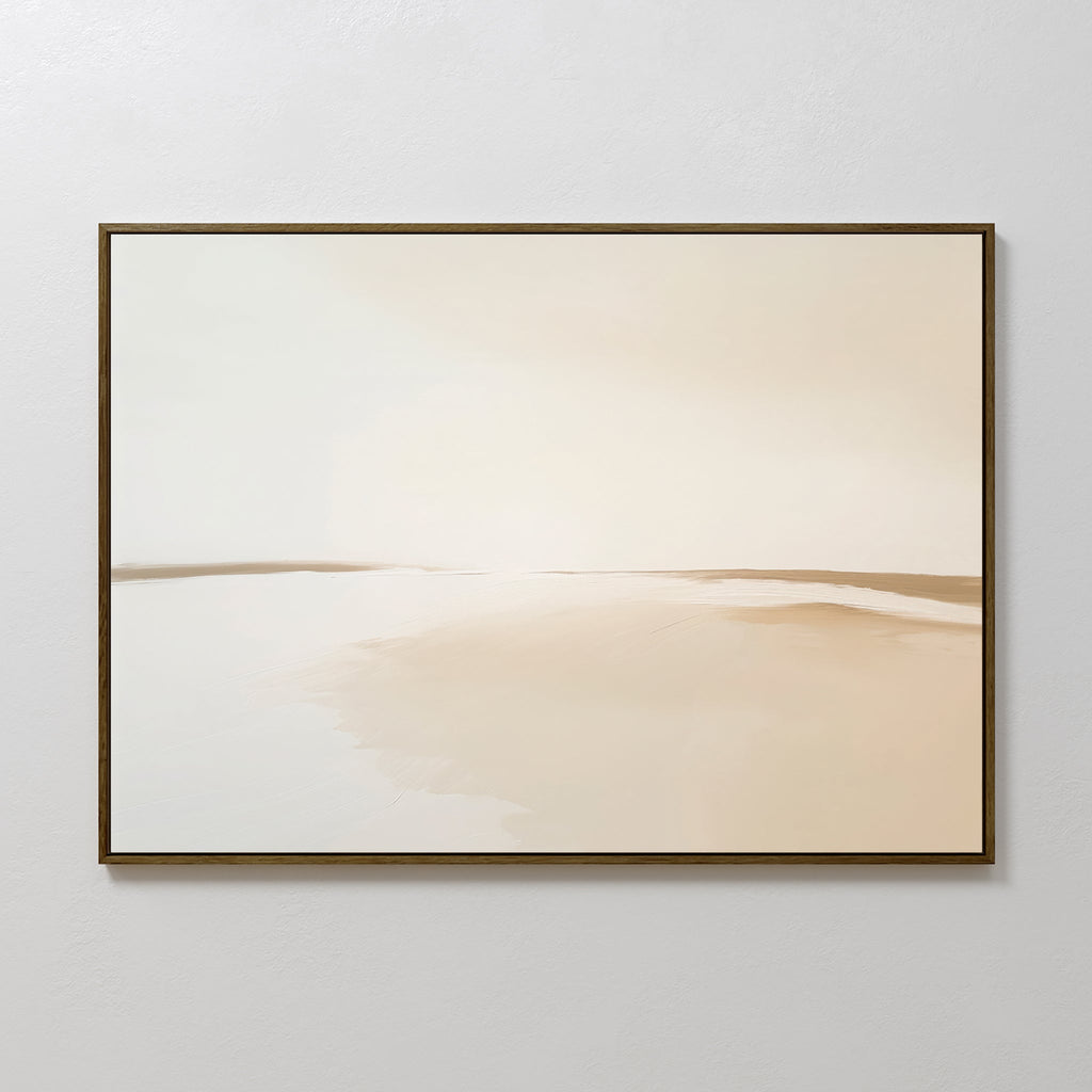 Whispers of the Dunes – beige and white desert canvas wall art print by Aspire Prints