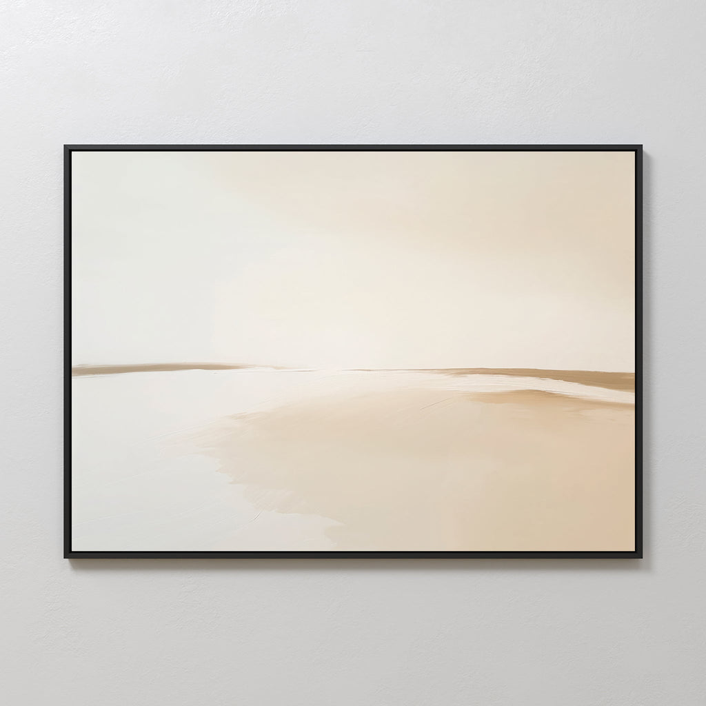 Whispers of the Dunes – beige and white desert canvas wall art print by Aspire Prints