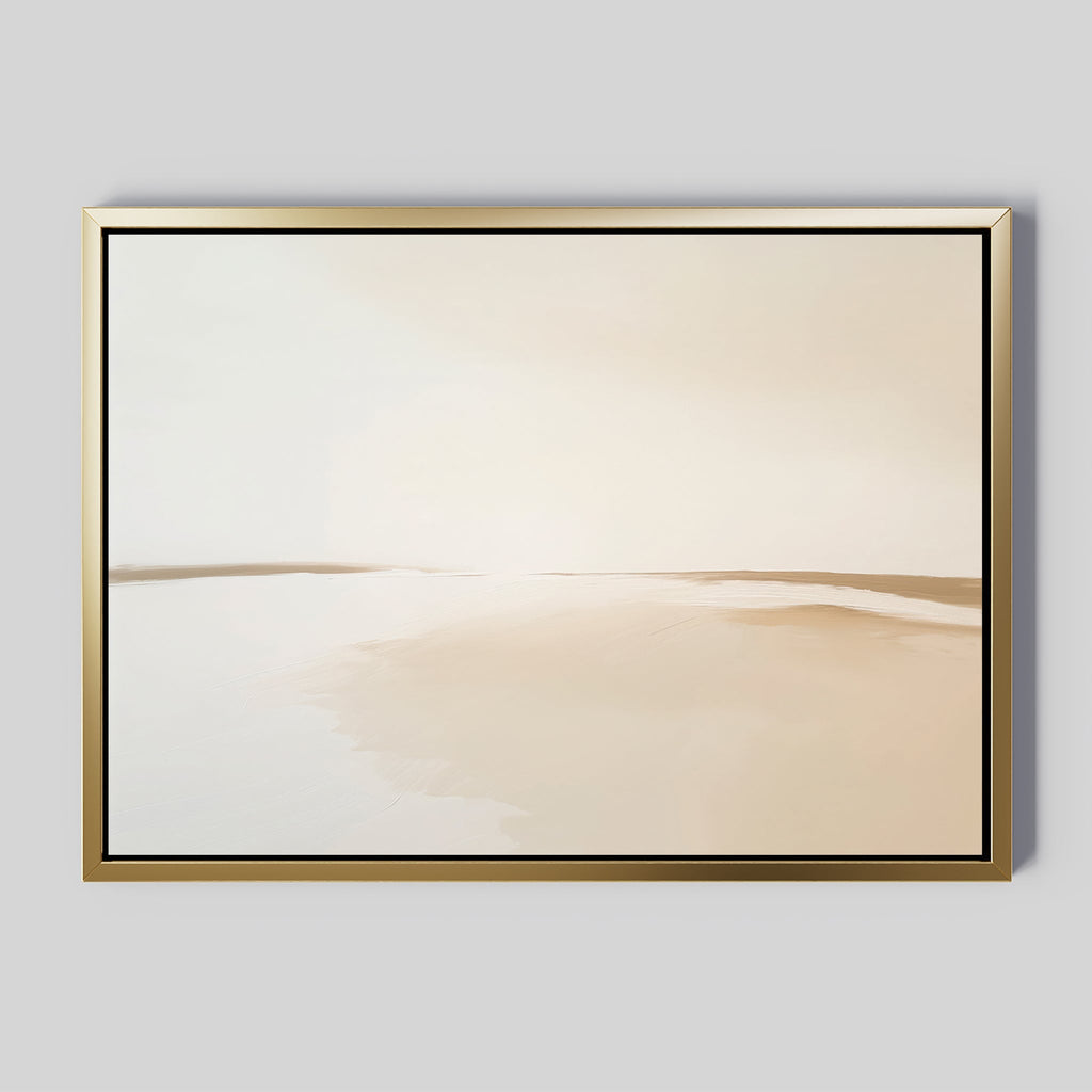 Whispers of the Dunes – beige and white desert canvas wall art print by Aspire Prints