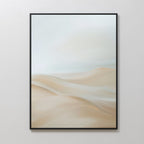 Whispering Summit – beige and white landscape canvas wall art print by Aspire Prints