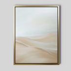Whispering Summit – beige and white landscape canvas wall art print by Aspire Prints