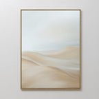 Whispering Summit – beige and white landscape canvas wall art print by Aspire Prints