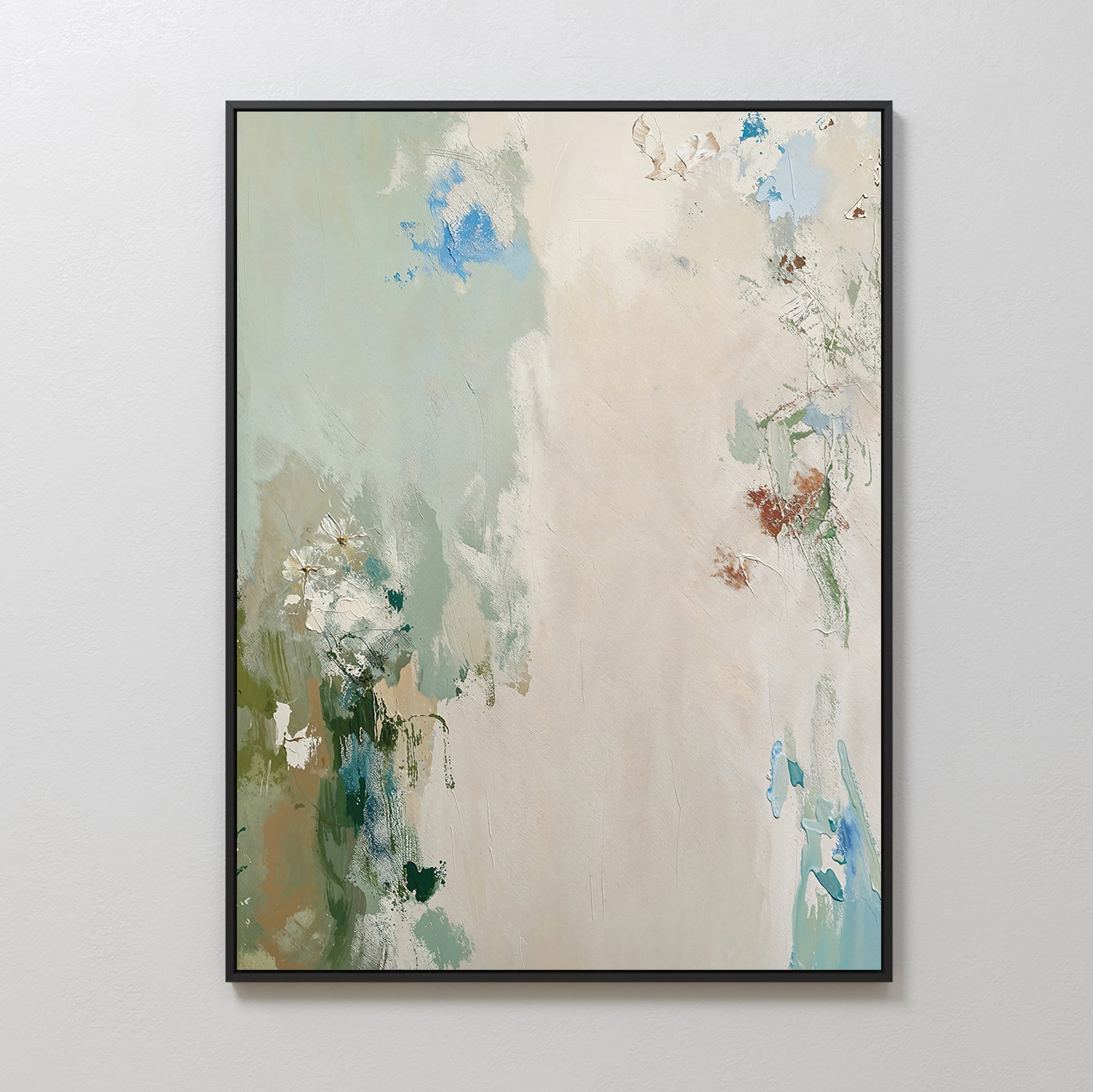 Whispers of the Quiet Garden – green botanical canvas wall art print by Aspire Prints
