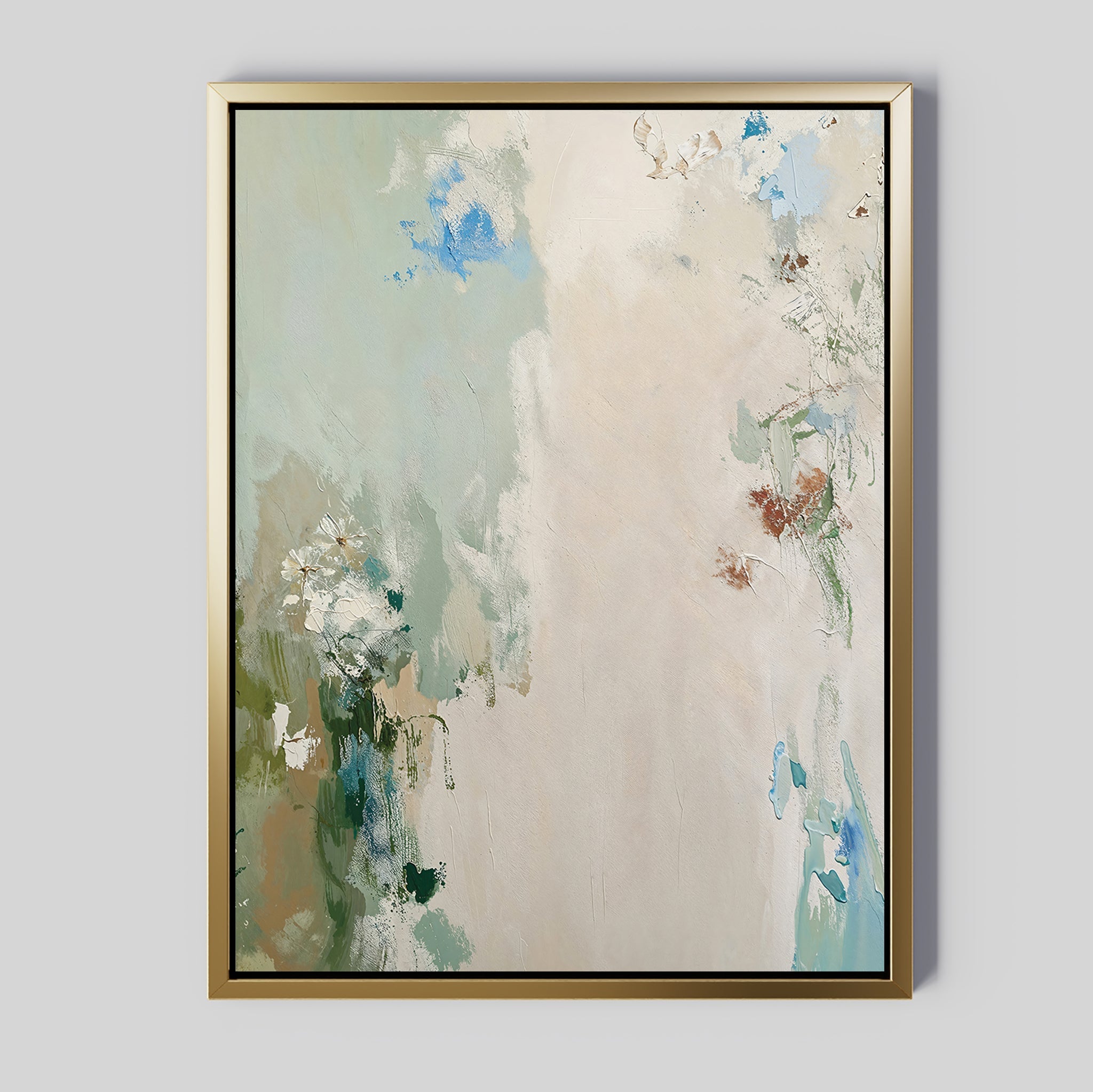 Whispers of the Quiet Garden – green botanical canvas wall art print by Aspire Prints